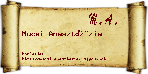 Mucsi Anasztázia névjegykártya